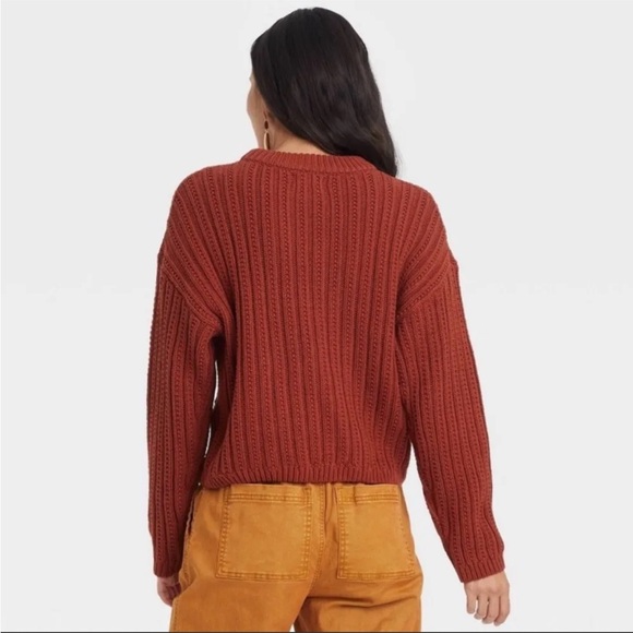 Rust Color Sweater, Crop-Length - Picture 2 of 6